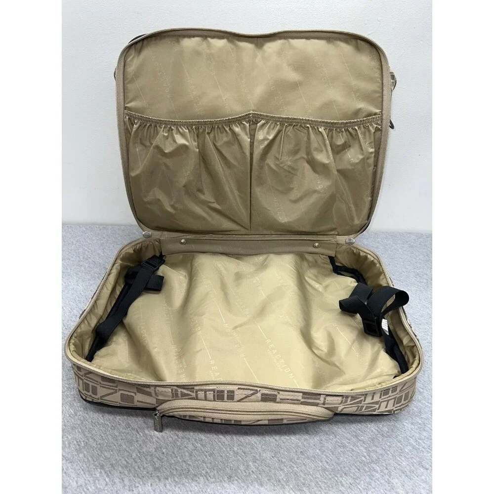 Kenneth Cole Reaction Beige 17" Under seat Rolling Carry On Laptop Bag Wheels - Picture 13 of 16